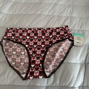 Tommy John Second Skin Brief NWT Multi Heart Blocks Medium